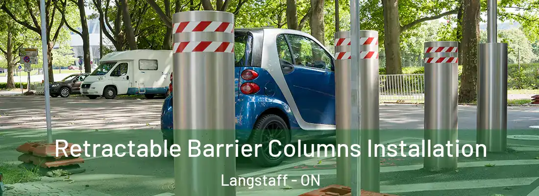 Retractable Barrier Columns Installation Langstaff - ON